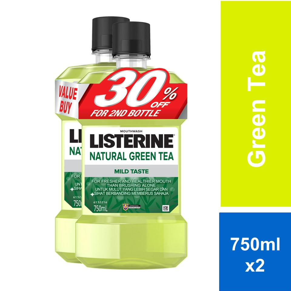 Listerine Green Tea 750ml Twin Pack Shopee Malaysia