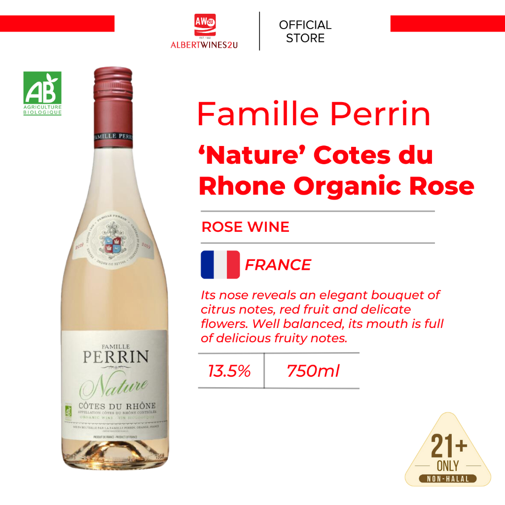 Famille Perrin ‘Nature’ Cotes du Rhone Organic Rose 粉红酒 有机 | Shopee ...