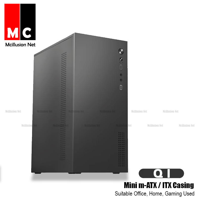 Q1 mATX/ITX PC Gaming Case Desktop Casing Office Case Shopee Malaysia