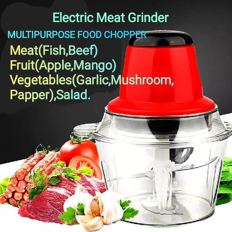 MURAH ! 2L Electrical Blender Mixer MIX FOOD Meat Grinder Chopper