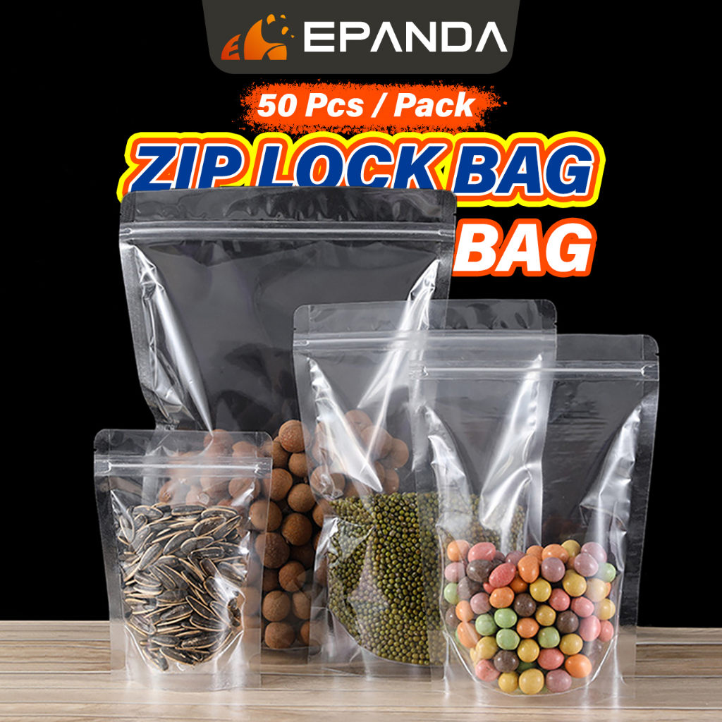 EPANDA Transparent Zip Lock Plastic Bag Plastik Ziplock Bag Zip Bag