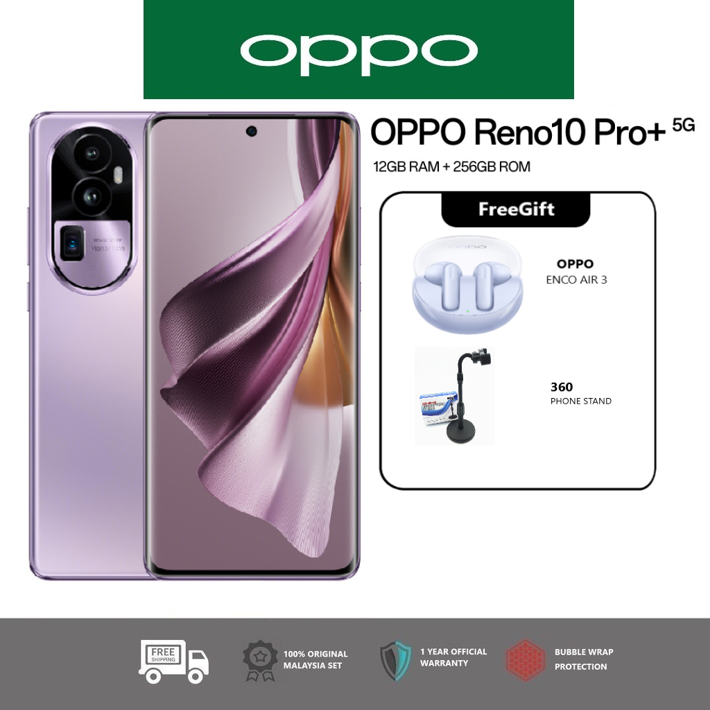 OPPO Reno 10 Pro+ 5G (12+12+256GB) / Reno 10 Pro 5G (12+12+256GB) / Reno 10  5G (8+8+256GB) Original Oppo Product MYSET