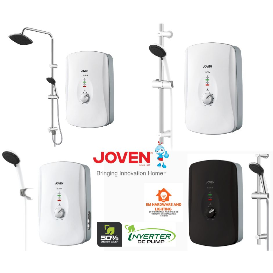 Joven Sl30 Series Instant Water Heater Home Shower With Dc Inverter Pump Pemanas Air 1190