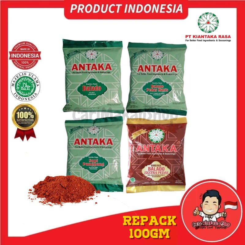 Cap Antaka Bumbu Serbuk Perasa 100gm Product Indonesia 🇮🇩 Balado/Pedas ...