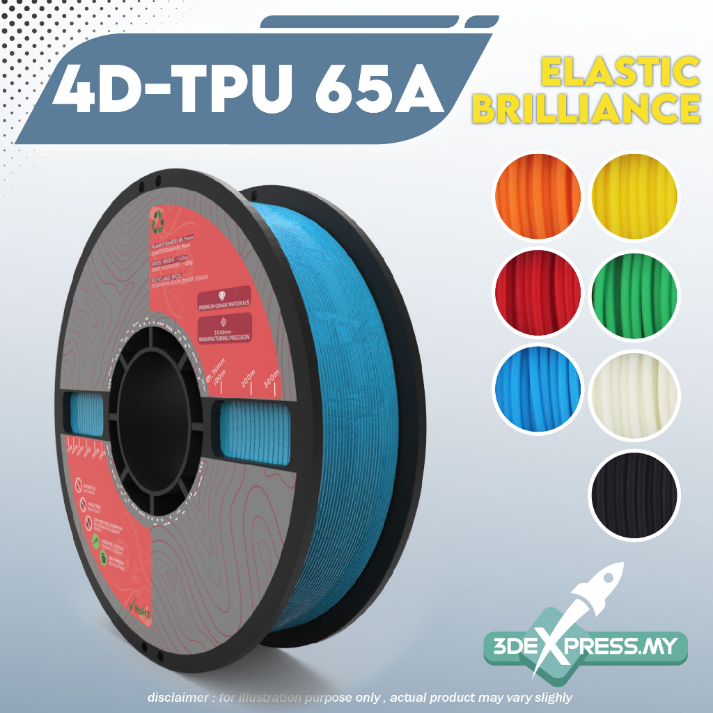 4D TPU A 3D FILAMENT 1KG - EXTREME Series