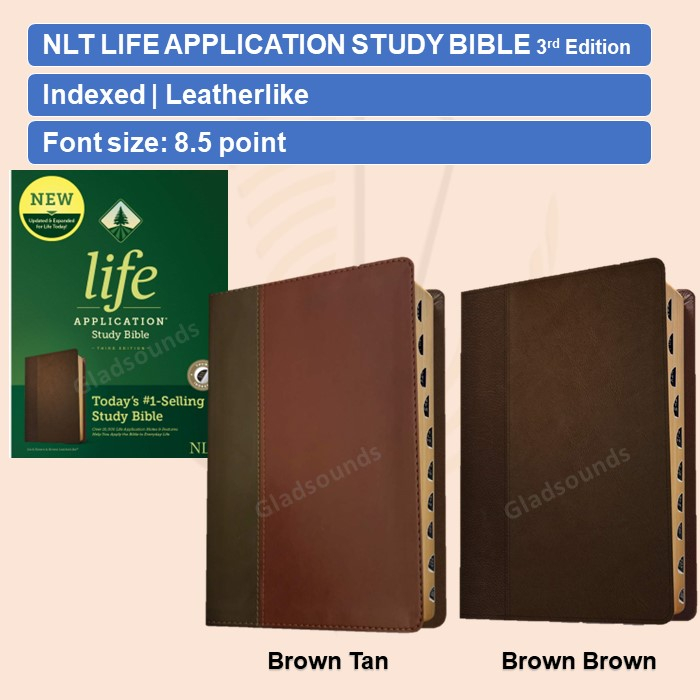 NLT Life Application Study Bible Leather Like | Indexed Third Edition ...