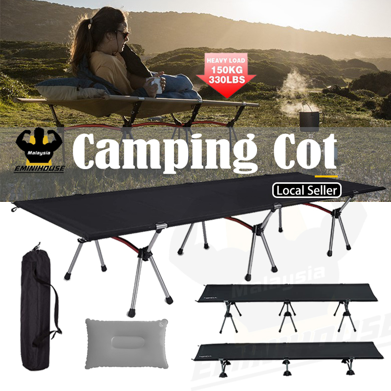 🔥Adjustable High🔥UltraLight Camping Bed Foldable Camping Cot portable