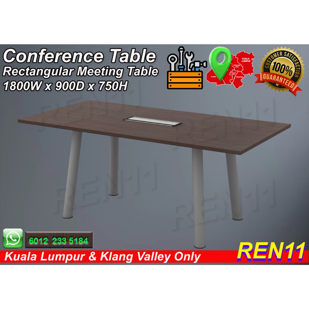 Office Table Rectangular Conference Table / Meeting Table with grey