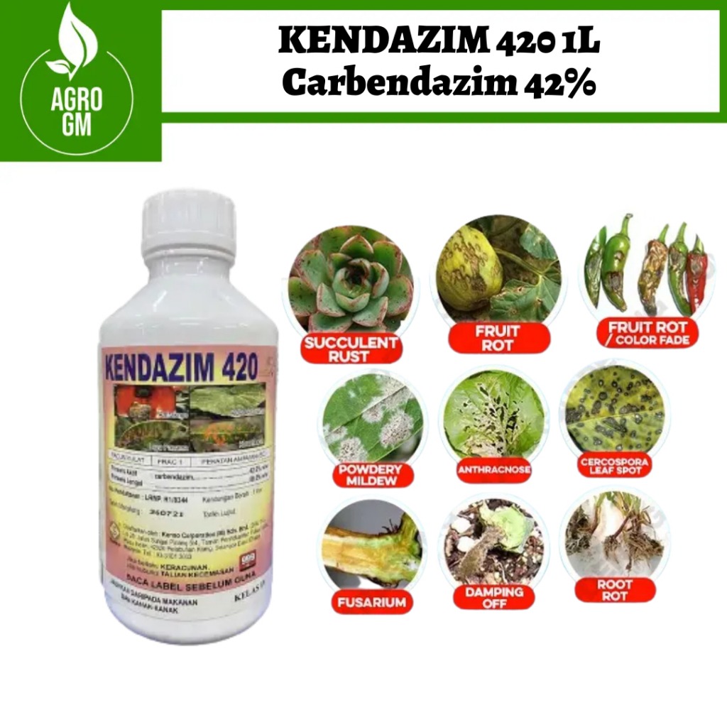 KENDAZIM 420 1Liter carbendazim 42% Fungicide Racun Kulat Penyakit ...