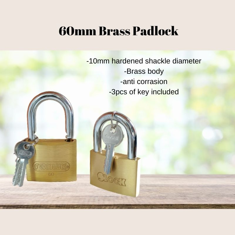 FOXLUX Brass Padlock 60mm SLOCK 60mm Brass Padlock Anti Corrasion ...
