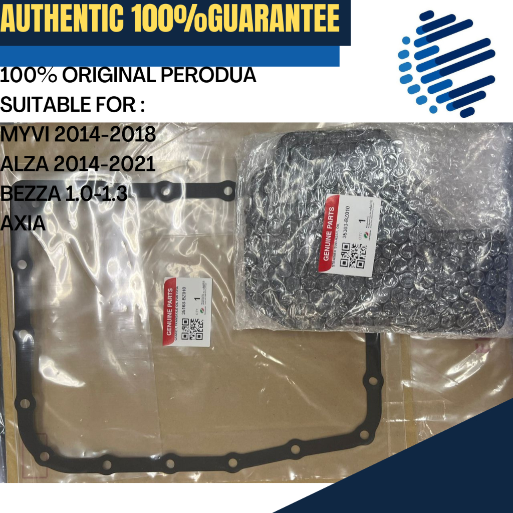 100 ORIGINAL PERODUA AUTO FILTER & GASKET 35303BZ010 & 35168BZ010