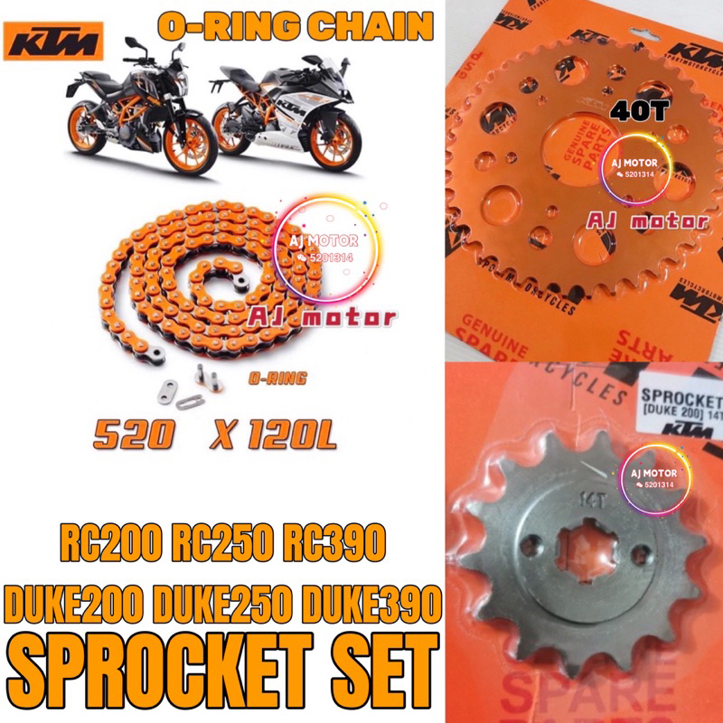 Rc 200 discount chain sprocket price