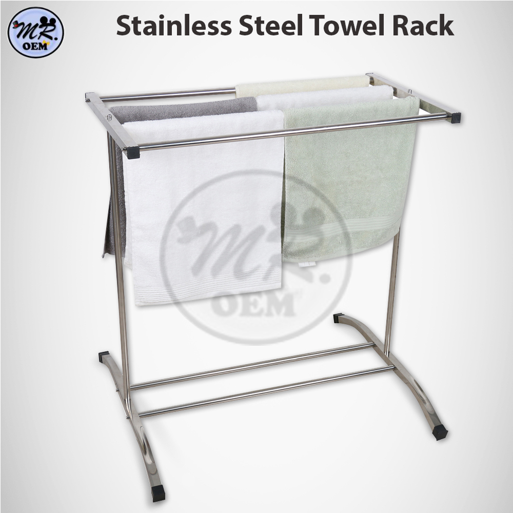MR OEM Stainless Steel Towel Rack / Clothes Drying Rack / Towel Hanger