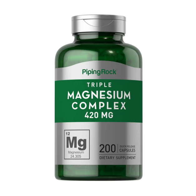 Triple Magnesium Complex, 420 mg, 200 Quick Release Capsules Shopee