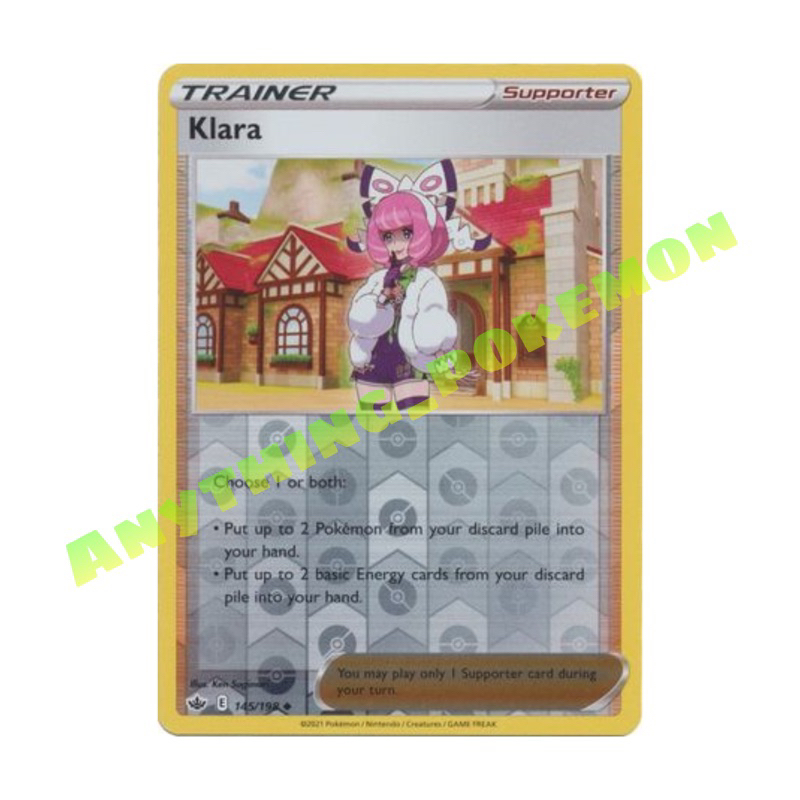 Pokémon Trainer Card Klara 145/198 NORMAL/REVERSE HOLO Shopee Malaysia