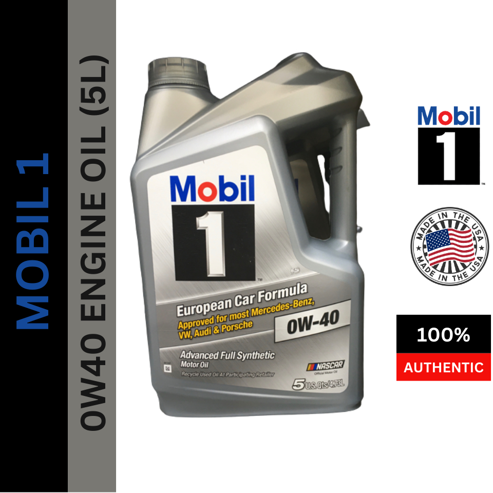 (MADE IN USA)100 MOBIL 1 ADVANCED 0W40 SN Fully Synthetic Engine Oil