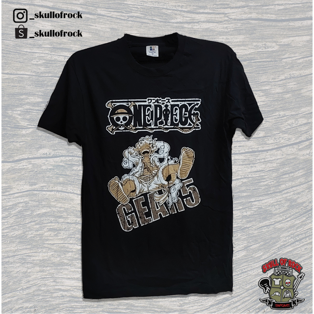 LUFFY GEAR 5TH - ONE PIECE - BLACK TSHIRT - COTTON SEJUK - PRINT ...