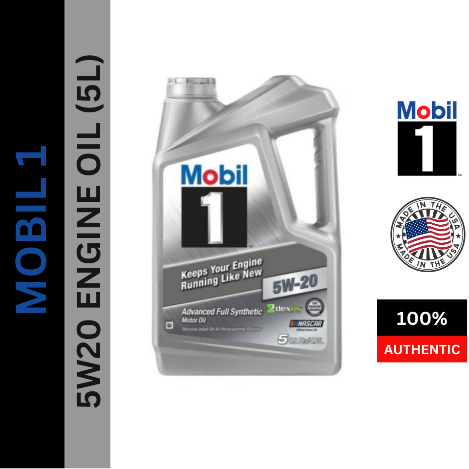 (MADE IN USA) MOBIL 1 ADVANCED 5W20 SN Fully Synthetic Engine Oil (5QT