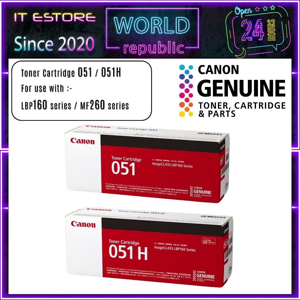 Canon Cartridge 051 051h Original Laser Toner Black For Imageclass Lbp162dw Mf266dn 