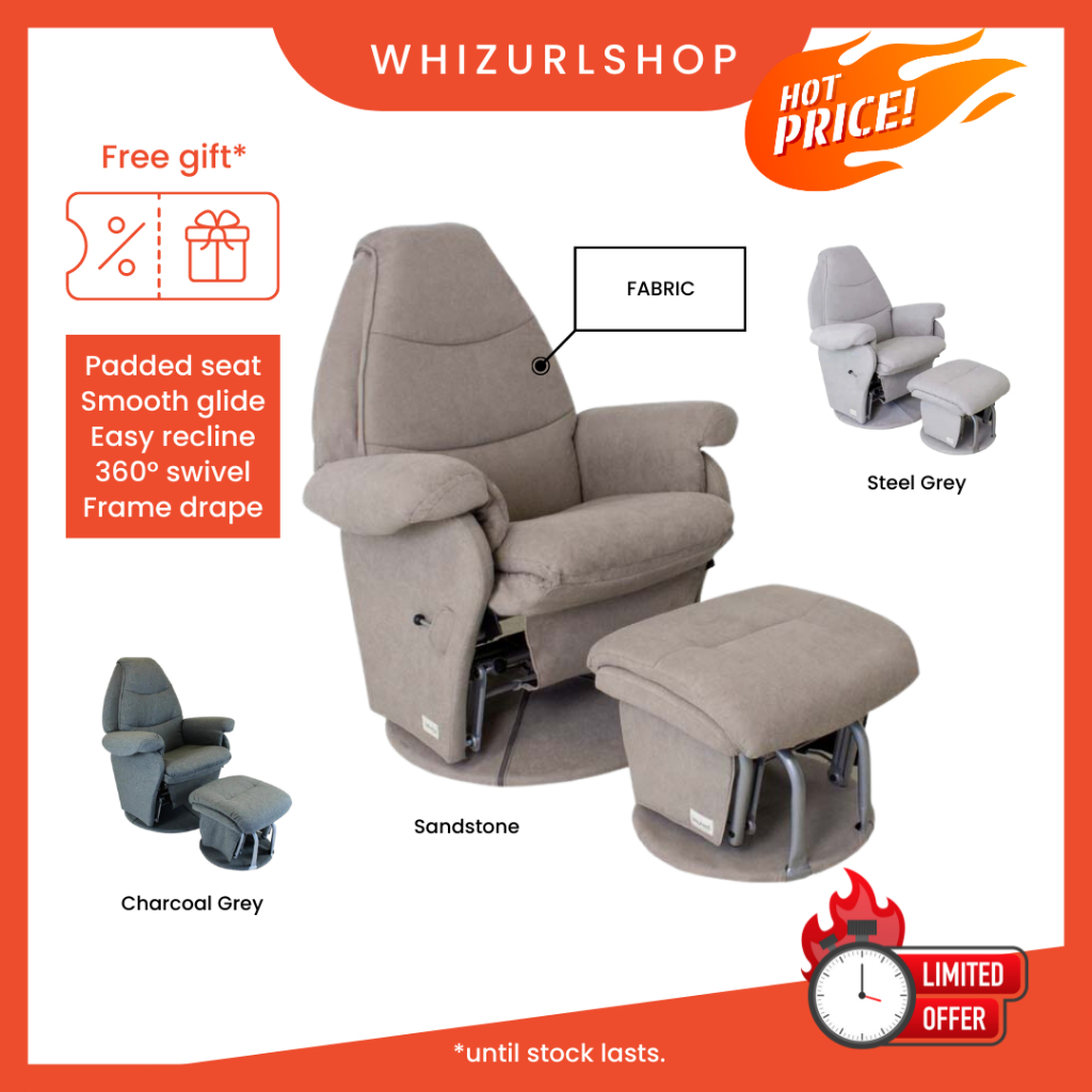Babyhood Vogue Feeding Glider Chair & Ottoman All Color Options