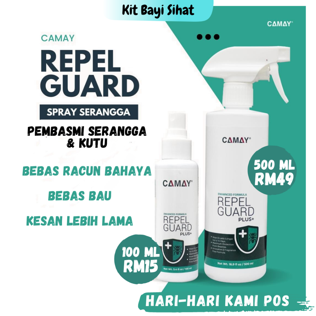 Camay Repellent Spray Semburan Cecair Natural Serangga Kutu Semut