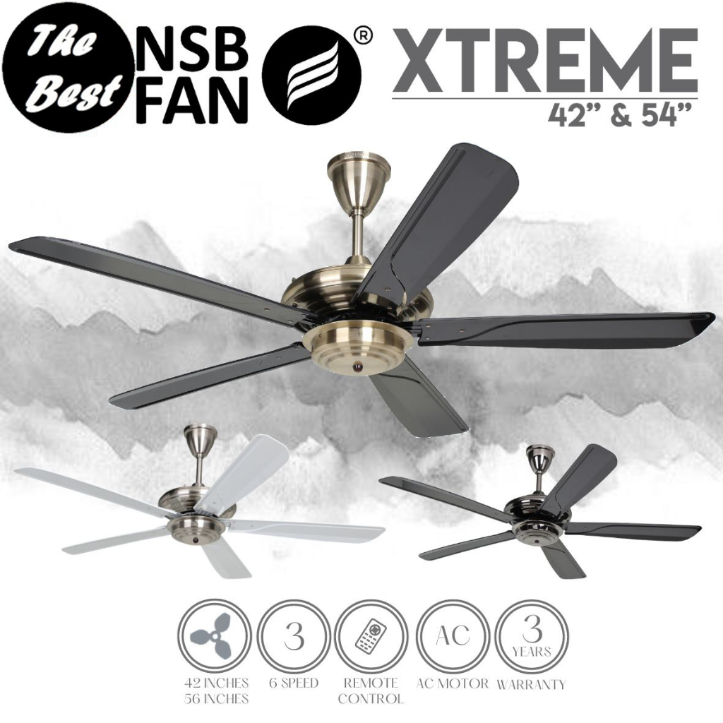 NSB FAN Xtreme 42 54 Inches AC MOTOR 5 Blades Remote Control Ceiling
