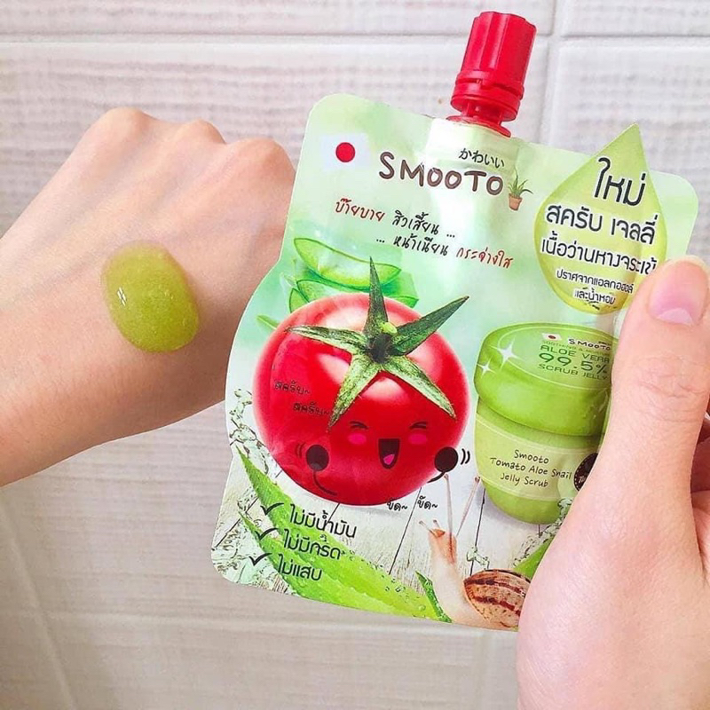 SMOOTO TOMATO ALOE SNAIL JELLY SCRUB (50G) | Shopee Malaysia