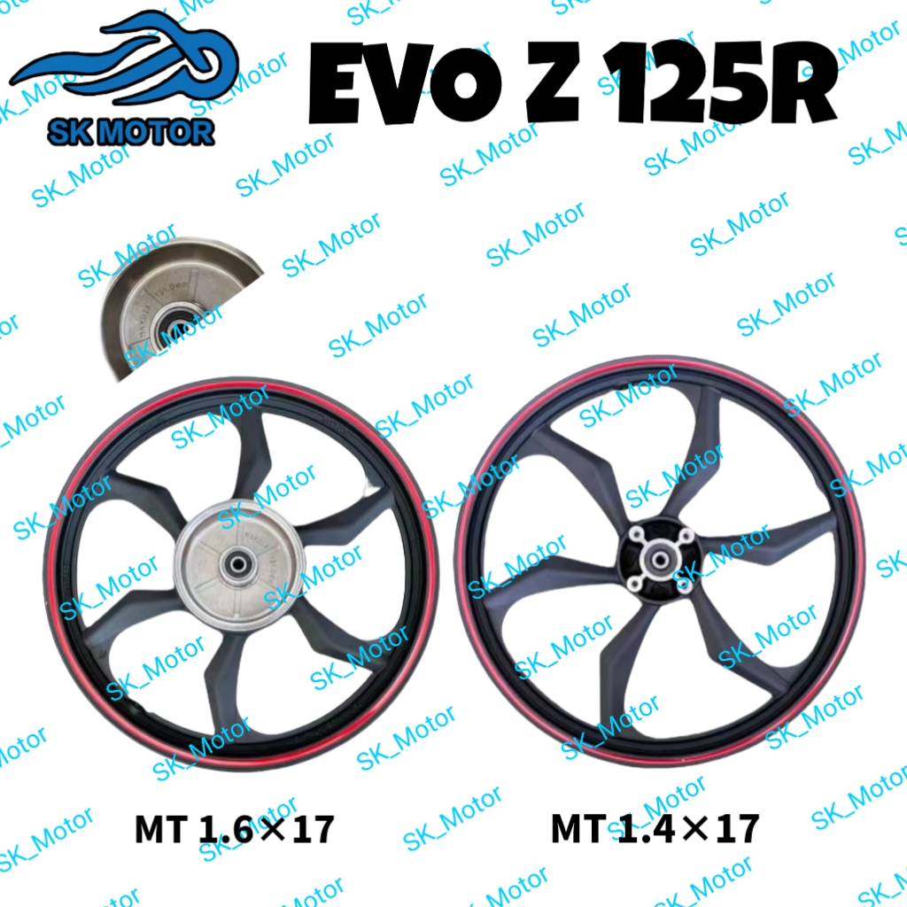 Demak EVO Z 125 Z ZR / MV110 Sport Rim SportRim Cast Wheel Rim Set ...