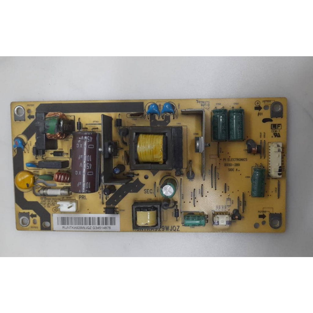 (C004) Sharp LC32LE240M Powerboard RUNTKA929WJQZ, Cable. Used TV Spare Part LCD/LED/Plasma