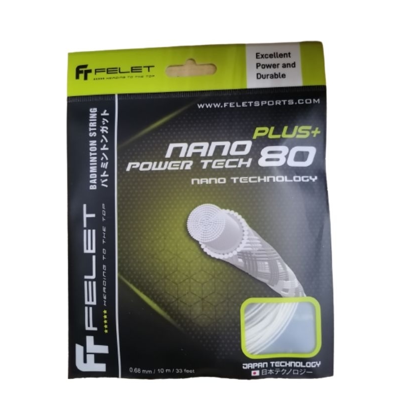 FELET NANO POWER TECH 80 PLUS+ BADMINTON STRING(ORIGINAL) | Shopee Malaysia
