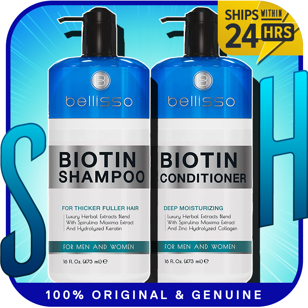 Bellisso Biotin Shampoo and Conditioner Set for Volume Sulfate and
