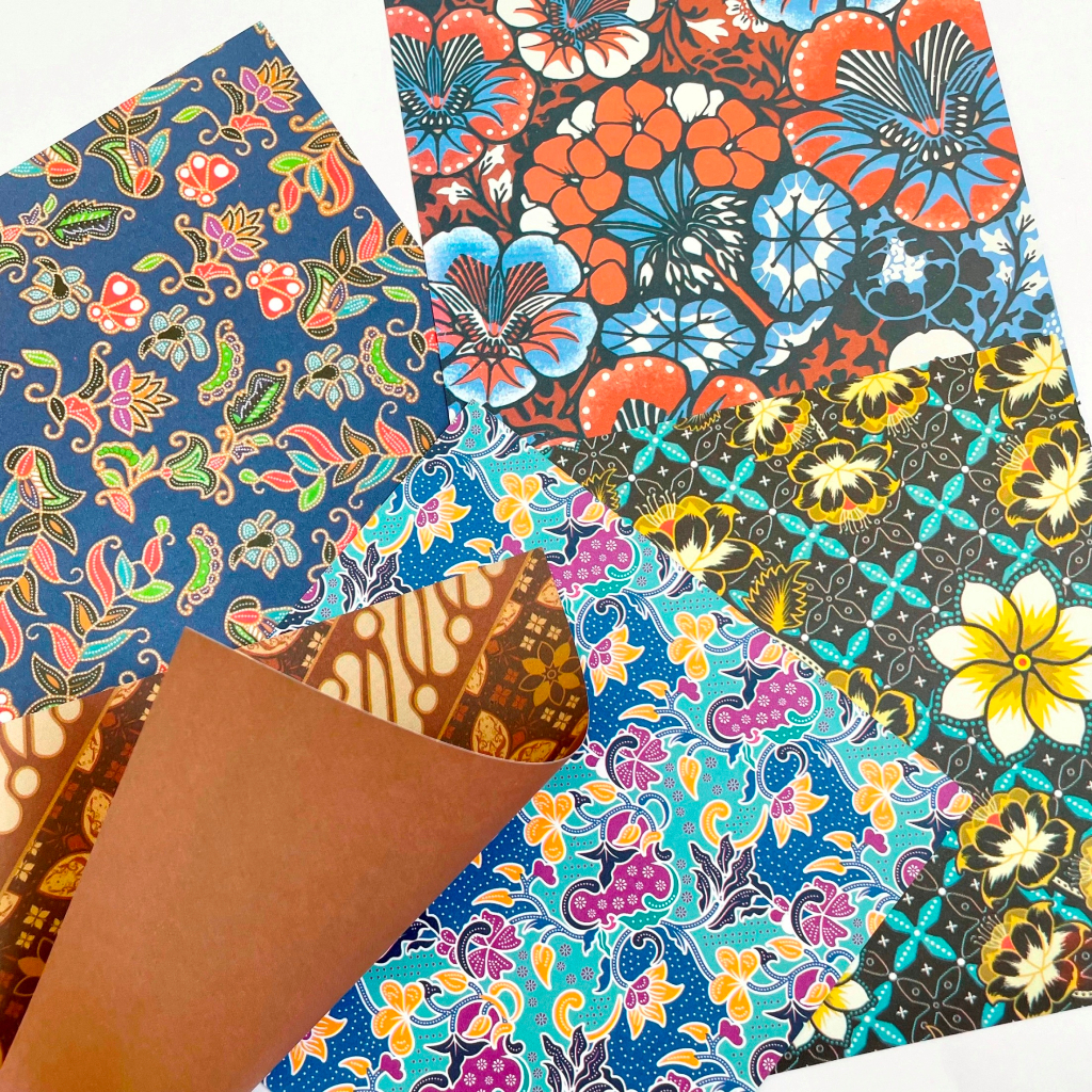 Paper Set 5pcs - Origami Scrapbook Journaling - Batik Pattern Islamic ...