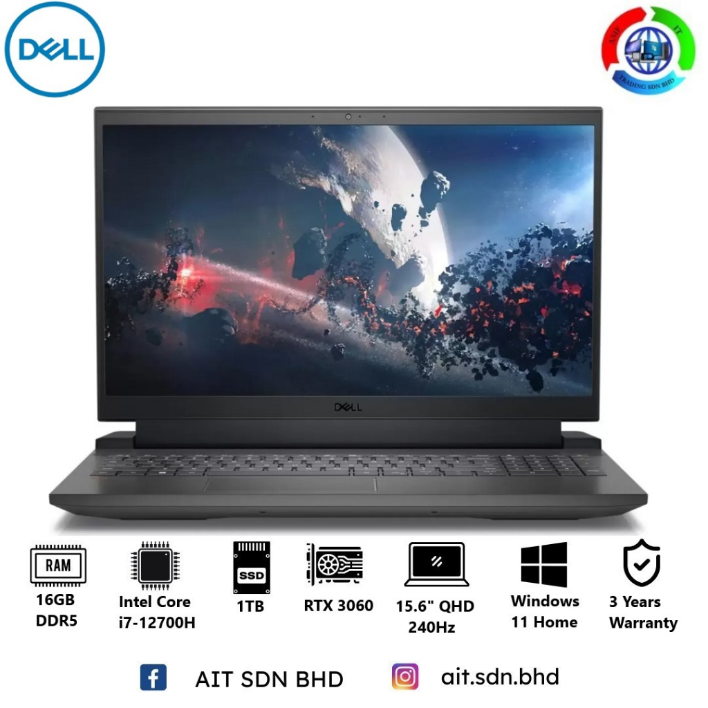 Dell G15 Special Edition 5521 15.6"QHD 240Hz Gaming Laptop (i712700H