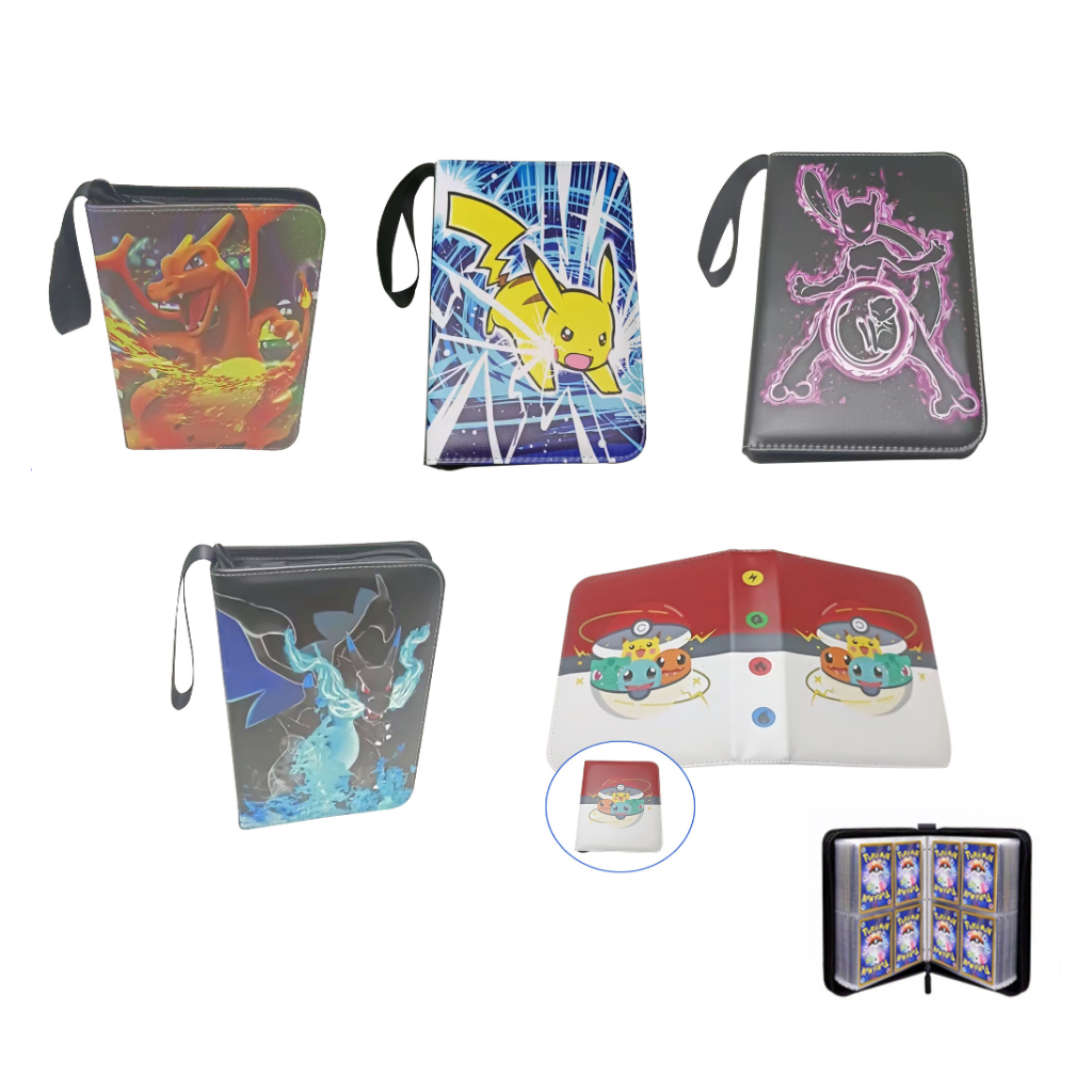 400 Pokemon Cards Holder Album Binder Zipper Album Game Card Book