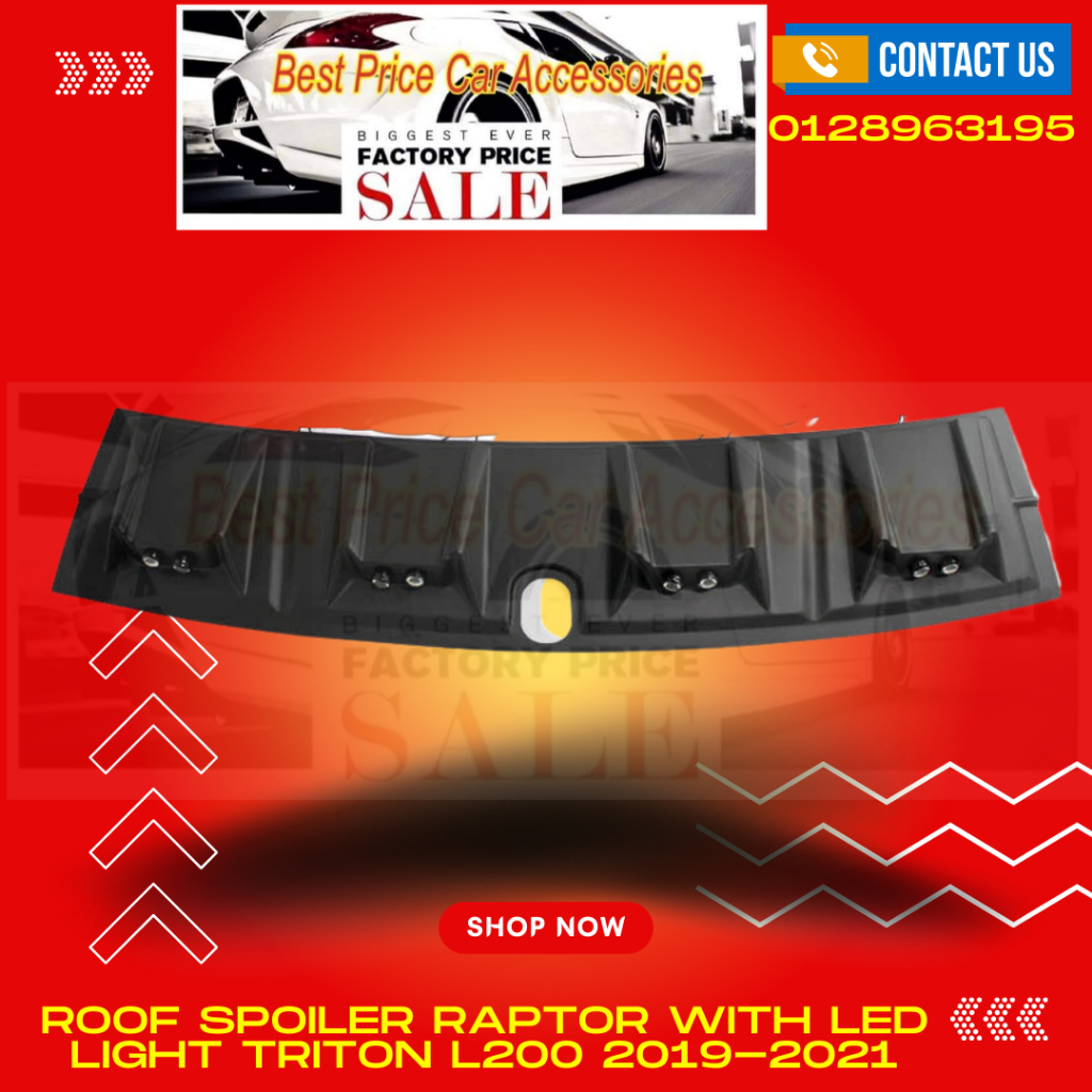 Roof Spoiler with LED LIGHT Triton L200 (20192021) Shopee Malaysia