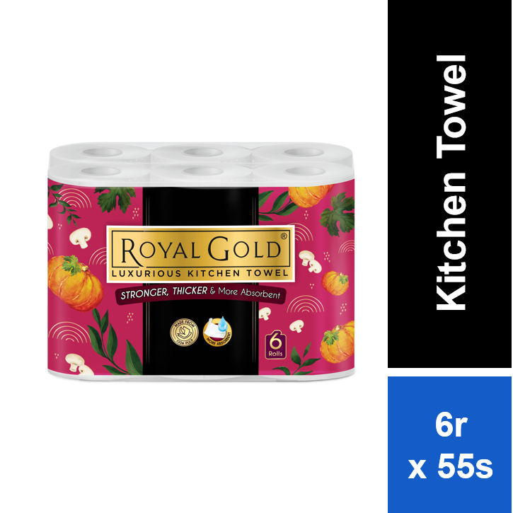 Royal Gold Luxurious Kitchen Towel 6 Roll