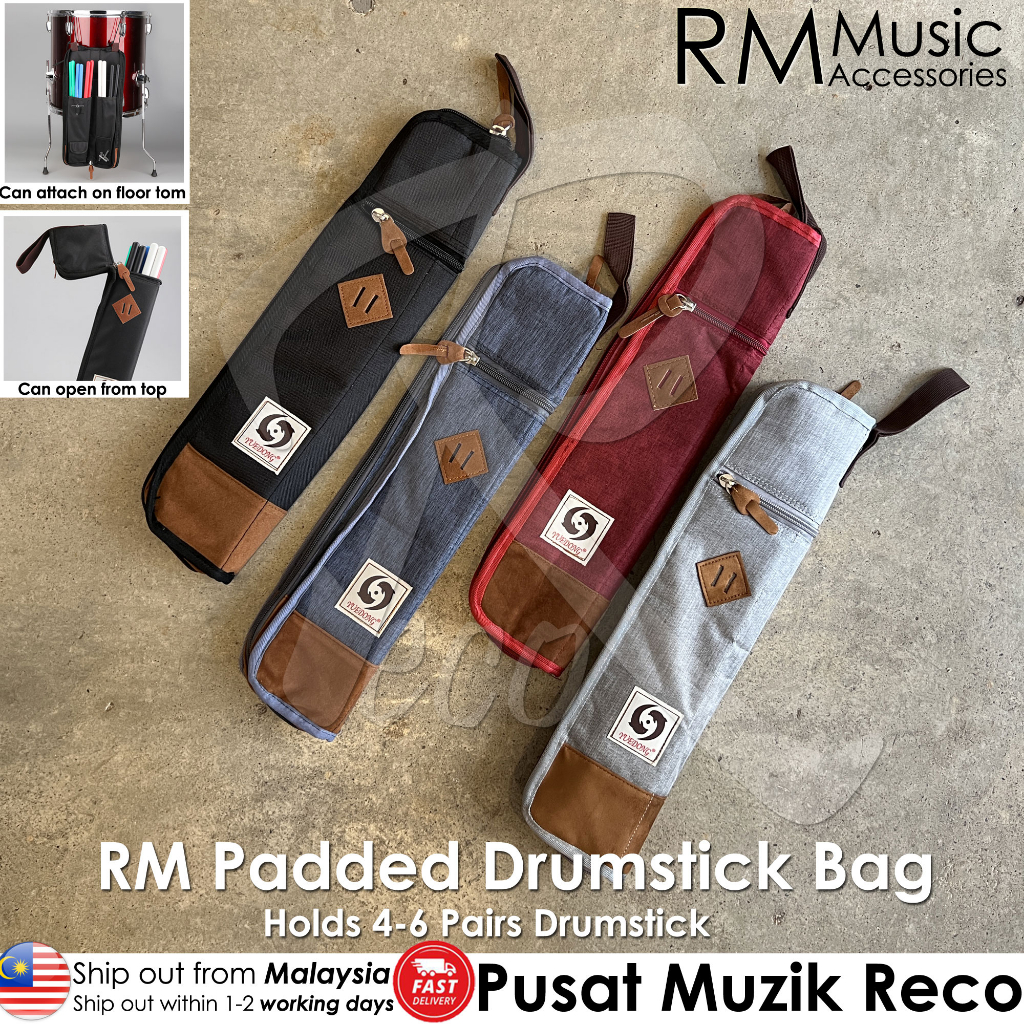 RM Padded Drumstick Bag fits 46 pairs Drumstick Drum Sticks Bag Beg