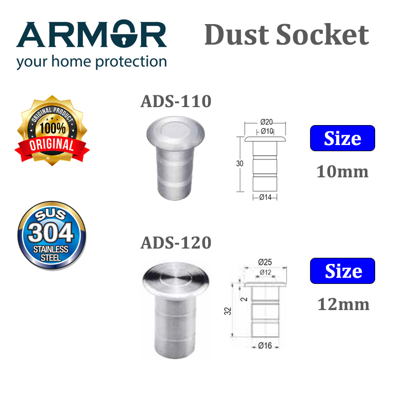 YY DiY ADS-110/120/130 ARMOR Stainless Steel SUS 304 Dust Socket ...