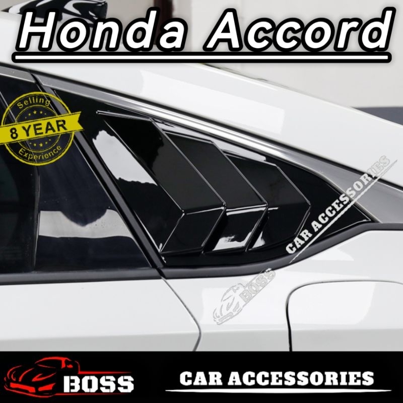 Honda Accord G10 Rear Window Louvers Vent Cover Mustang Style Rear
