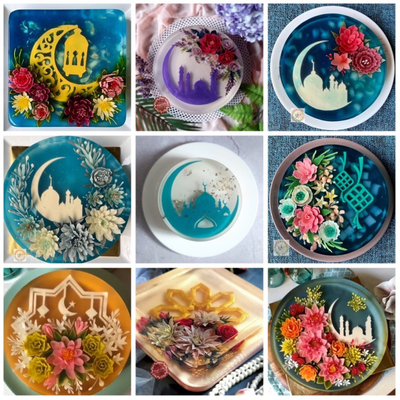 Corn flour mould3D jelly cake ( selamat hari Raya ) Shopee Malaysia