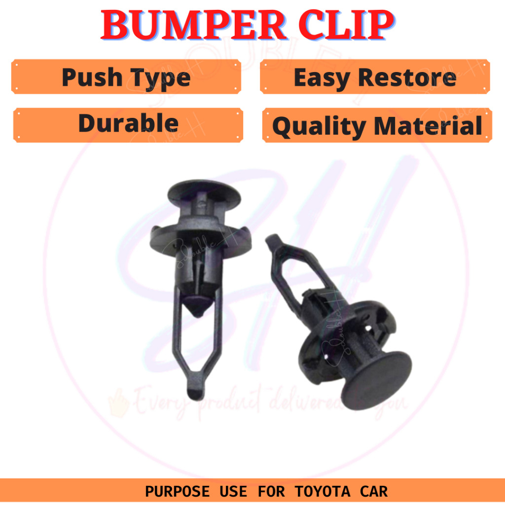 10 PCS Car Clip Bumper Toyota Vios Camry Altis Alphard Vellfire Fastener Push Pin Rivet Klip