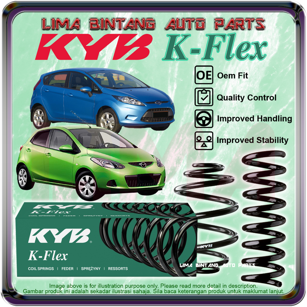 ( 1Pair ) Mazda 2 DE , Ford Fiesta Front / Rear Coil Spring Standard