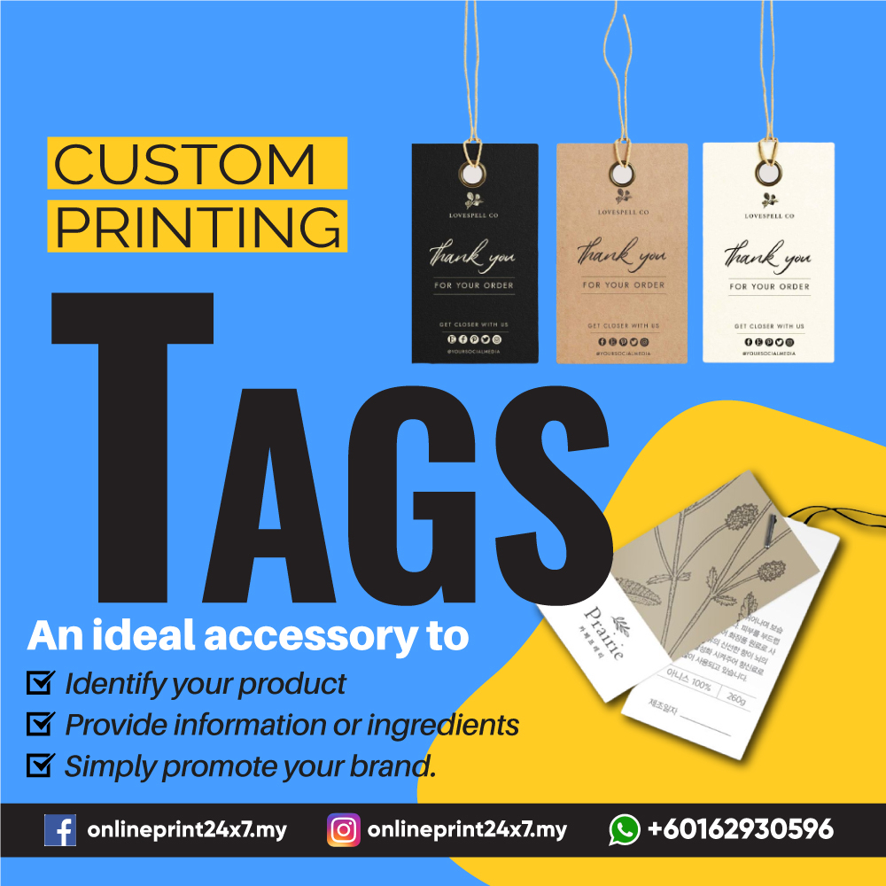 💥 Custom Tag Label Printing / Product Tag / Price Tag / Gift Tag