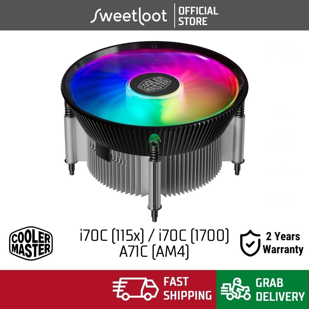 Cooler Master i70C / A71C Standard CPU Air Cooler with ARGB / Blue LED