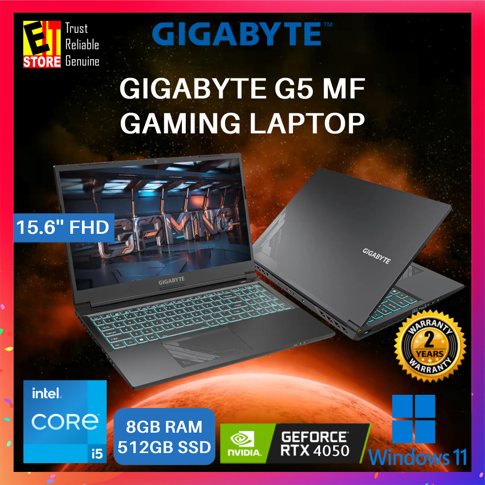 GIGABYTE G5 MF Gaming Laptop (I512450H /8GB ,16GB OR 32GB/512GB SSD/15