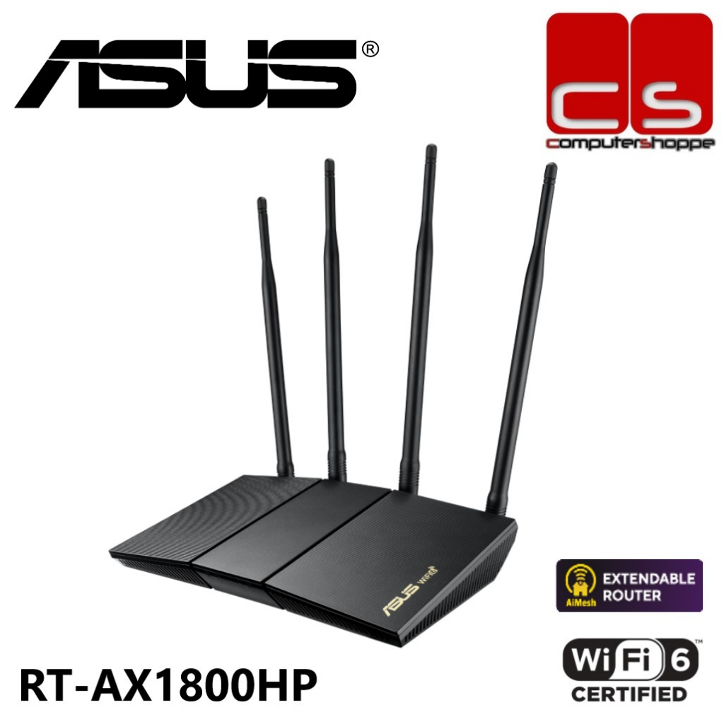 Asus RT-AX1800HP AX1800 Dual Band WiFi 6 (802.11ax) Router | Shopee ...