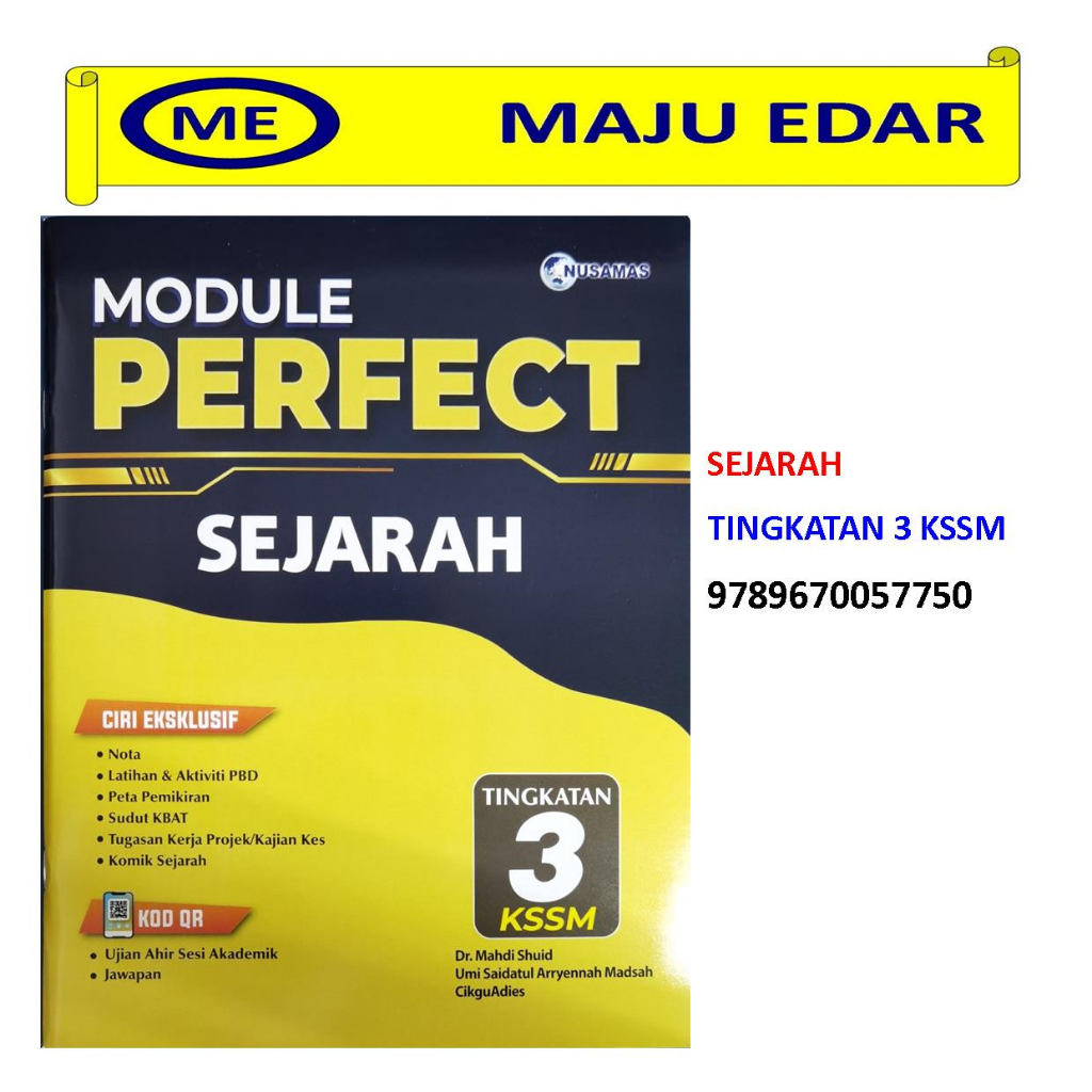 2023 NUSAMAS MODULE PERFECT TINGKATAN 3 KSSM/ SEJARAH/GEOGRAFI | Shopee ...