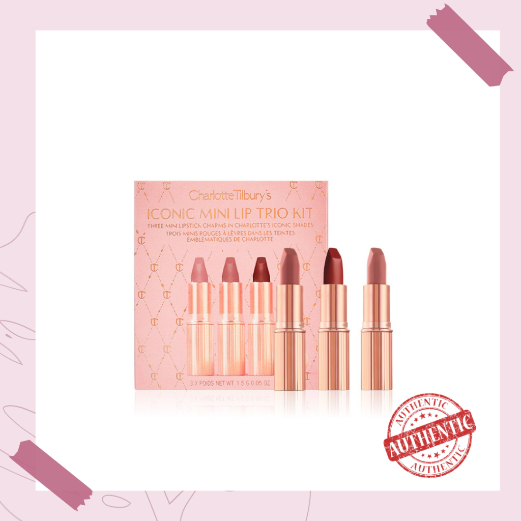 Ready Stock Charlotte Tilbury Matte Revolution Trio Lipstick (Pillow