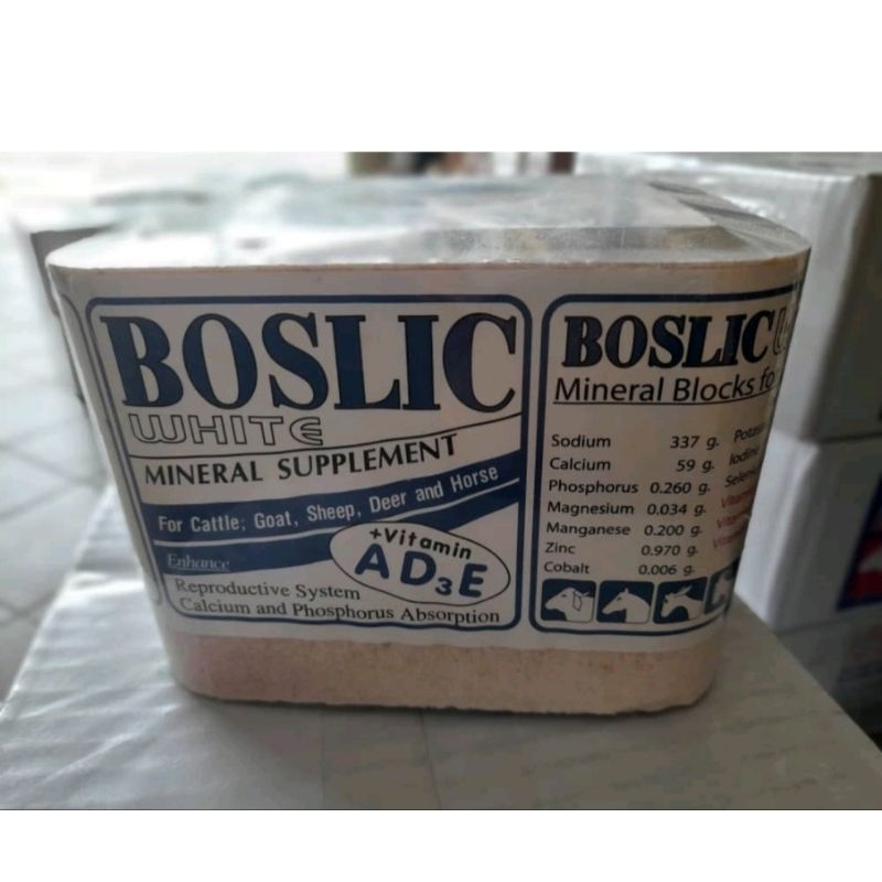 Boslic Mineral Block Haram Jilat Lembu/ Kambing/Rusa/Kuda Premium 2kg ...