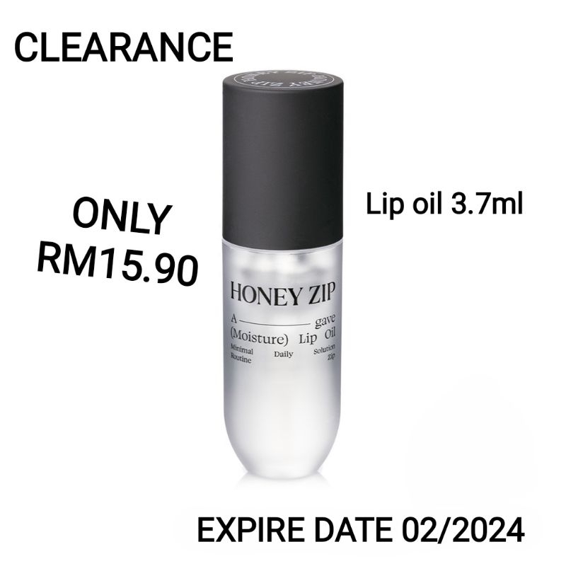 HONEY ZIP Agave Moisture Lip Oil 3.7ml Expire 02/2024 Shopee Malaysia